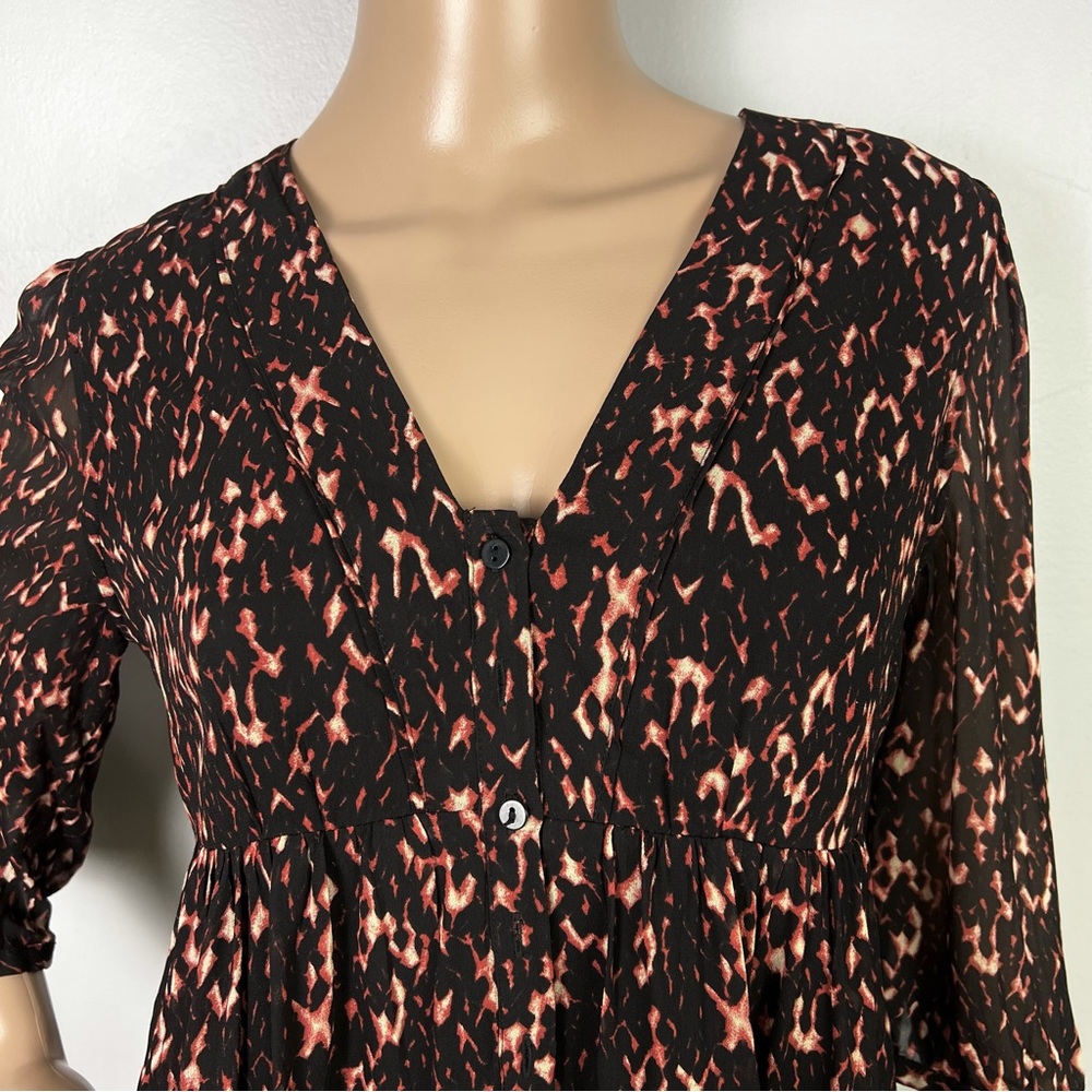 BA&SH PRINTED PEPLUM TOP - Picture 3 of 9